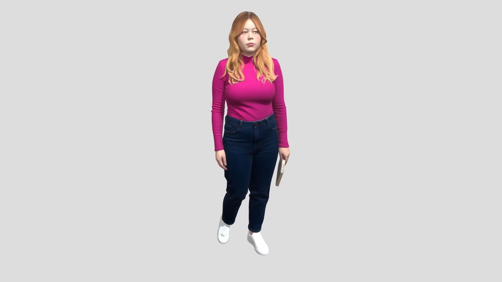 Pink Ribbed Top Portrait