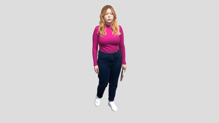 Pink Ribbed Top Portrait – Modèle 3D gratuit STL