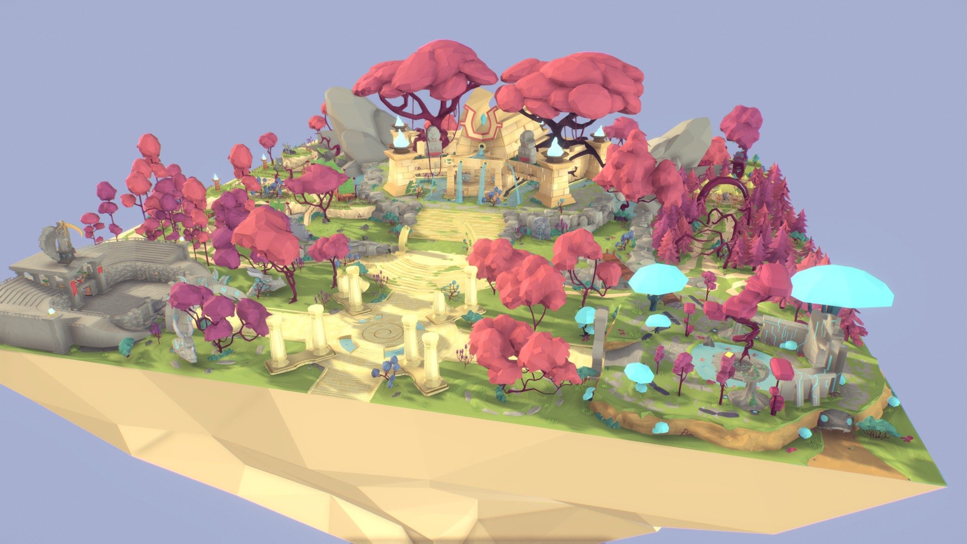 Decentraland - Forest Plaza — Sketchfab embed 3D viewer