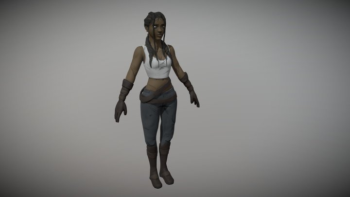 Lenola Ellechi  |  Steampunk Character 3D Model