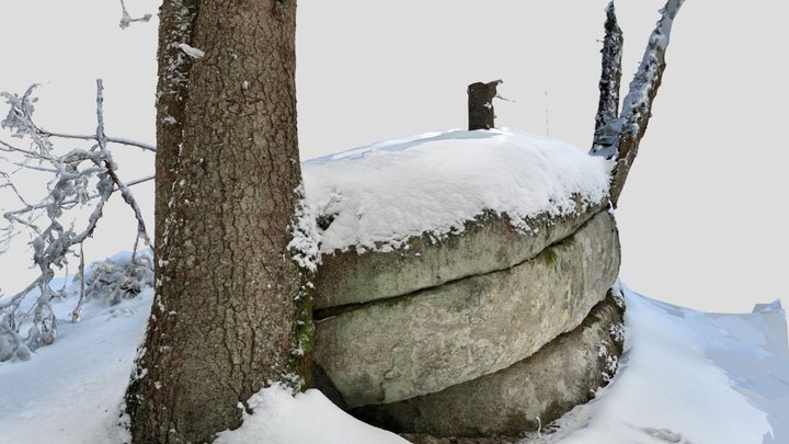 Snowy Mountain scene 01 3D Model