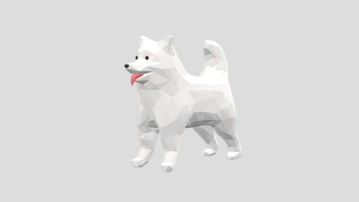 Lowpoly Dog 3D Model