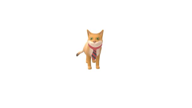 Office Cat 3D Model