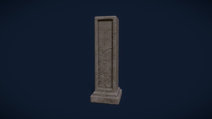 Stone Pillar - Low Poly PBR Model 3D Model