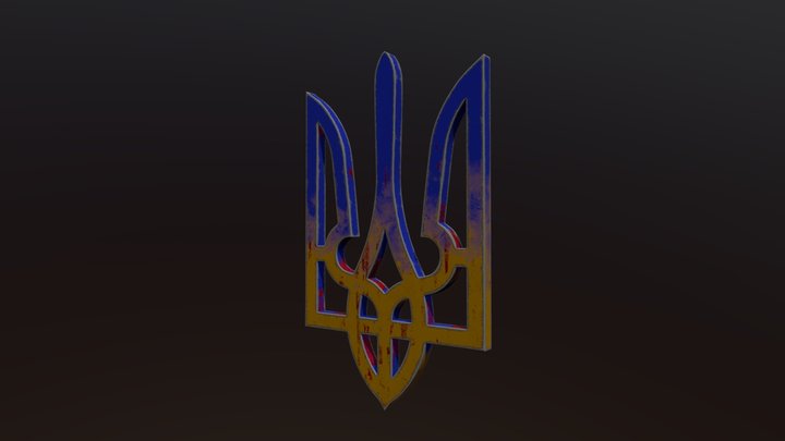 Trident of Ukraine 3D Model