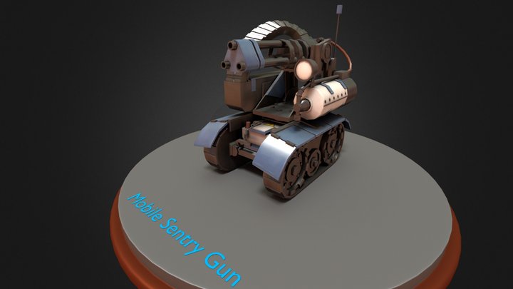 Mobile Sentry Gun - Team Fortress 2 3D Model