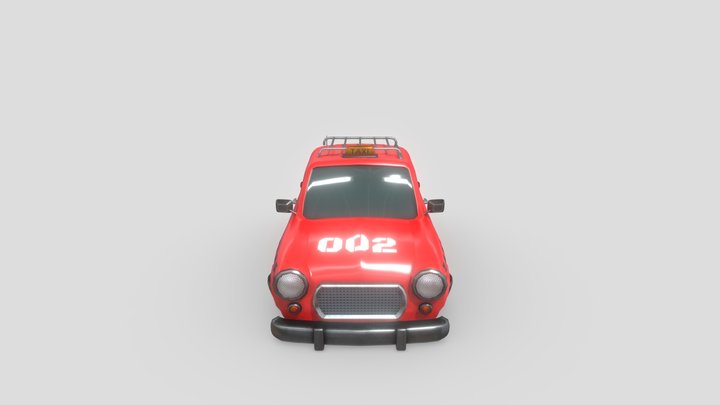 Hover Taxi (Red) 3D Model