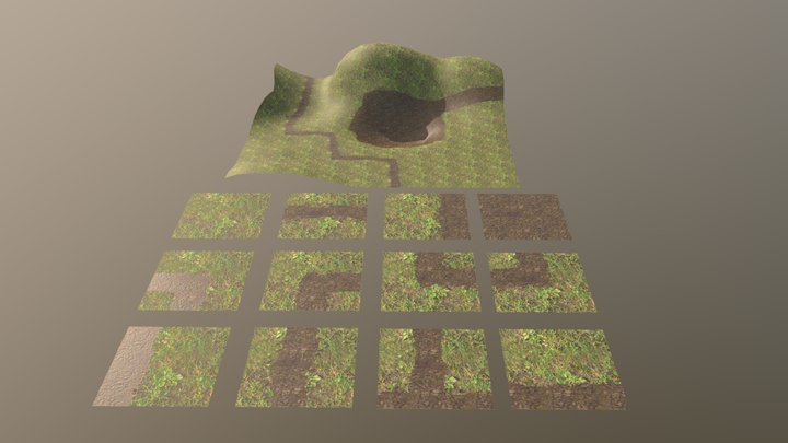 GRASS AND MUD TILES 3D Model