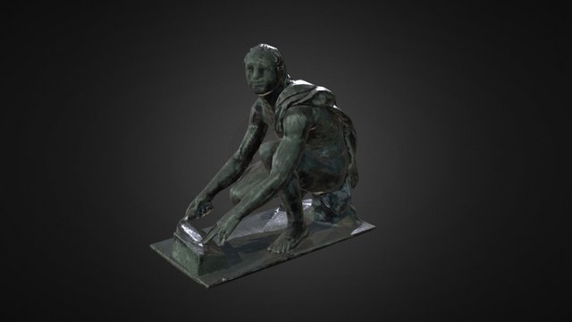 Baroque Statue 02 3D Model