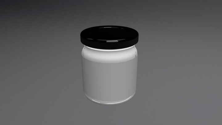 Glass Food Sauce Jar 3D Model