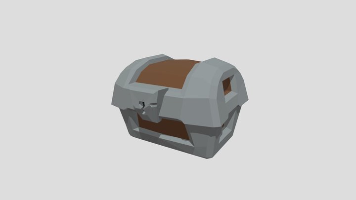 Animated Low poly Chest 3D Model