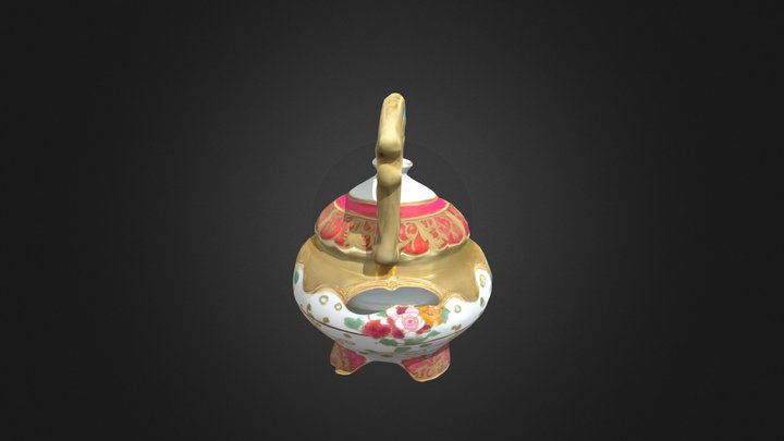 Elegant Floral Teapot – Gratis 3D-model STL
