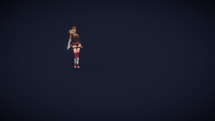 AS_Raider_queen_Attack_01 3D Model