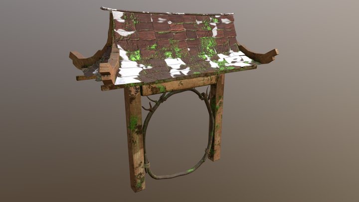 Wood Arch (mid_poly) 3D Model