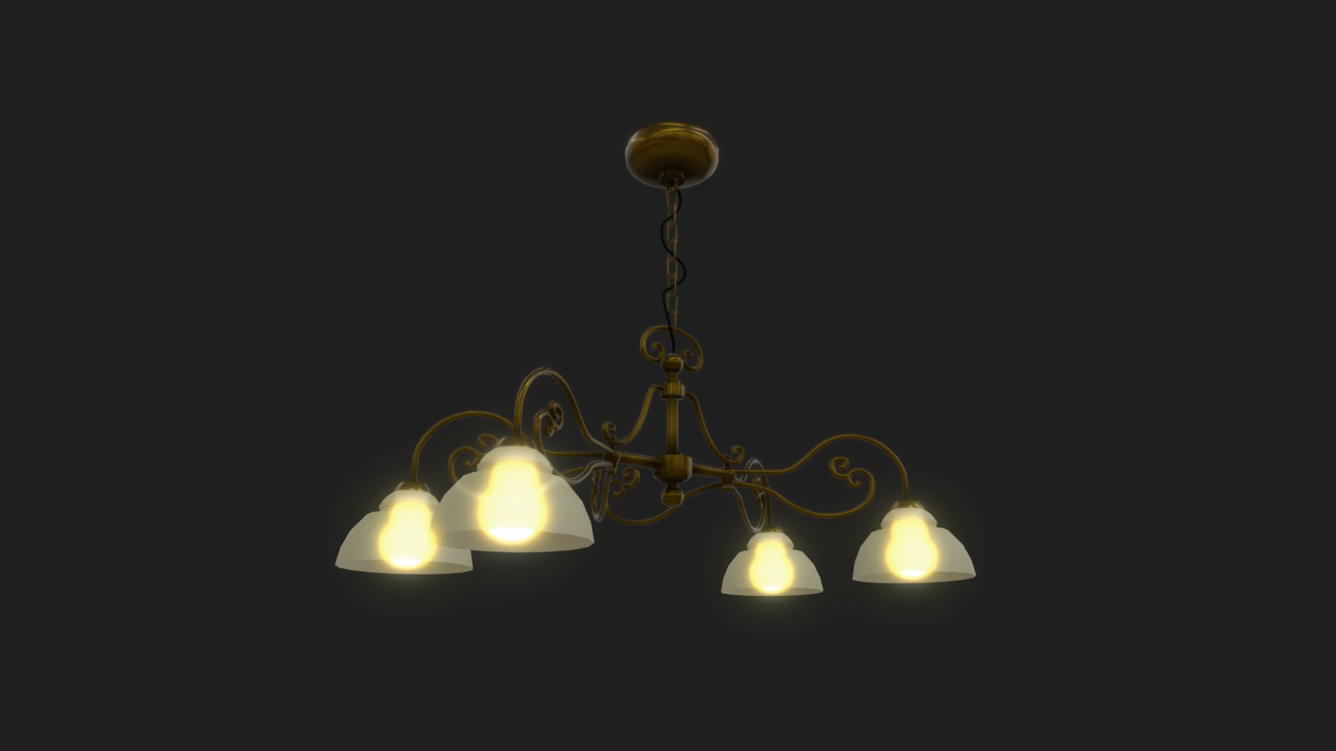 3D model HGPRG1901 - This is a 3D model of the HGPRG1901. The 3D model is about a chandelier with light bulbs.