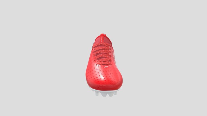 Red Phenom: High-Detail Sneaker Model 3D Model