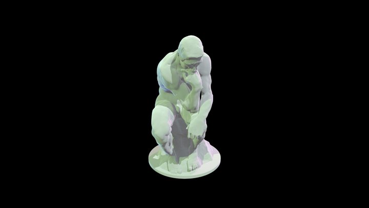 3d model of "The Thinker" by Auguste Rodin 3D Model