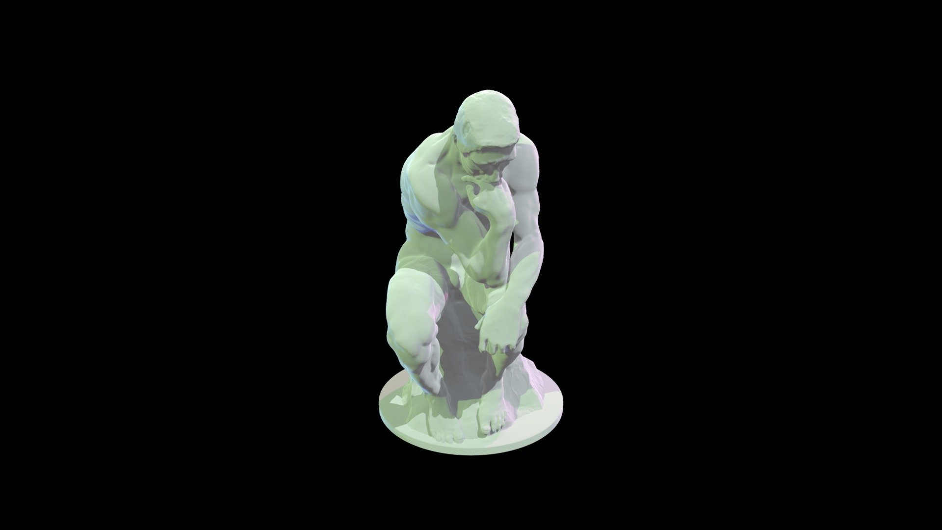 3d model of "The Thinker" by Auguste Rodin