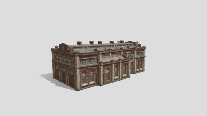 Old Brick Factory 3d model free – Kostenloses 3D-Modell STL