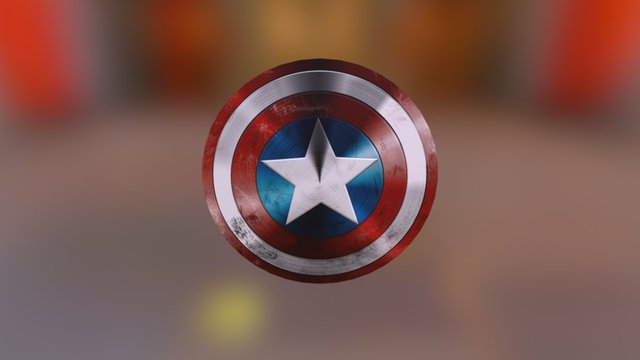 Captain America Shield 3D Model
