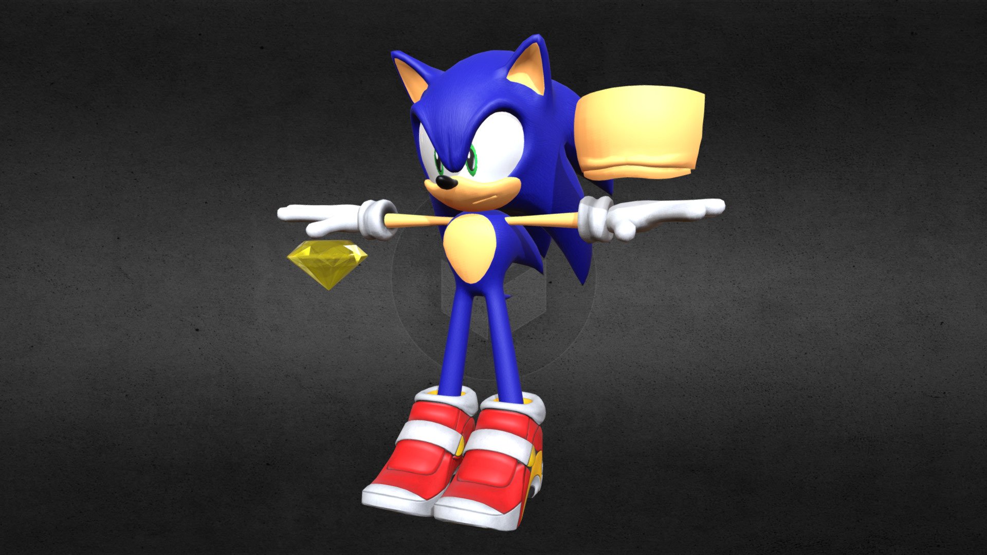 SA2 - Sonic - 3D model by Detexki99 (@detexki) [cbd0dde] - Sketchfab