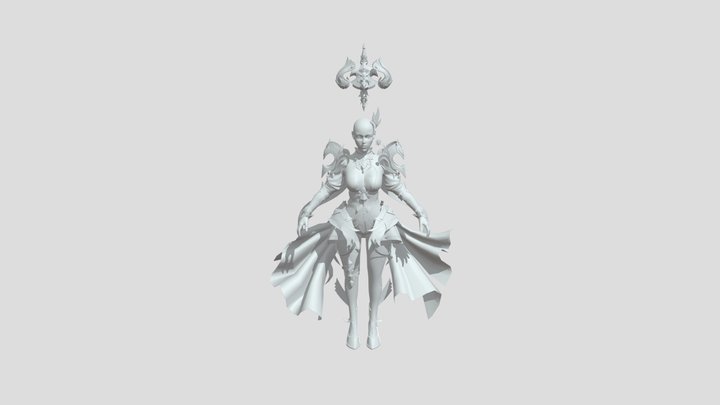 Green Skirt Killer Goddess 3D Model