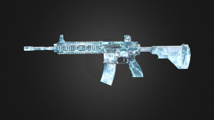 pubg mobile m4 Glacier 3D Model