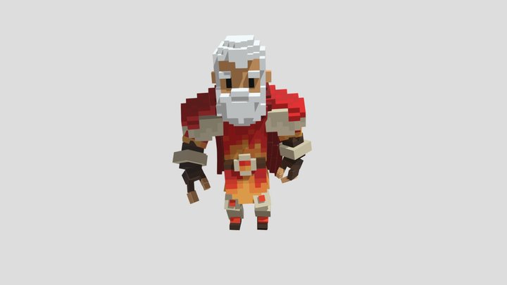 Fire Sage - Voxel Art 3D Model