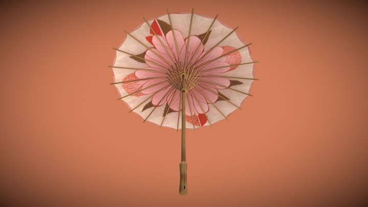 Floral Umbrella - 8 kinds 3D Model