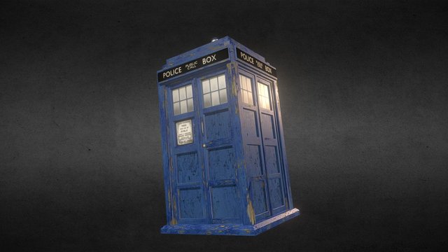 Tardis New- Map- Sharpen-edges 3D Model