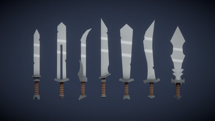 LowPolySwordCollection 3D Model