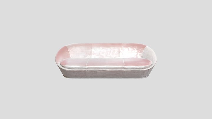 Velvet Elegance Sofa 3D Model