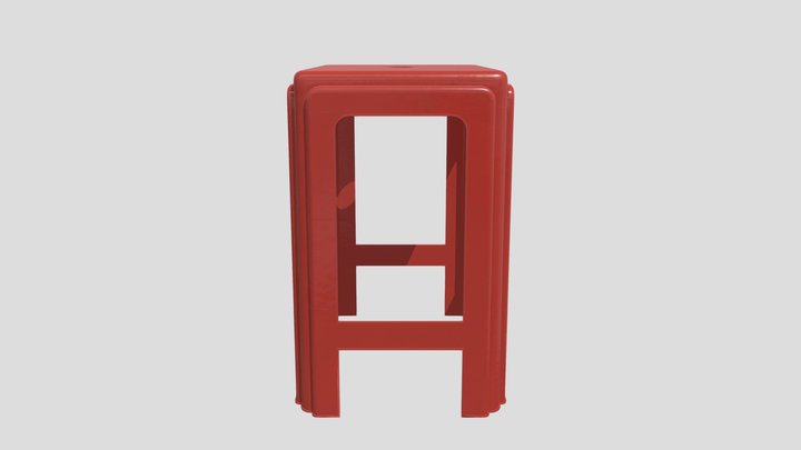 Monobloc Plastic Chair 2 3D Model