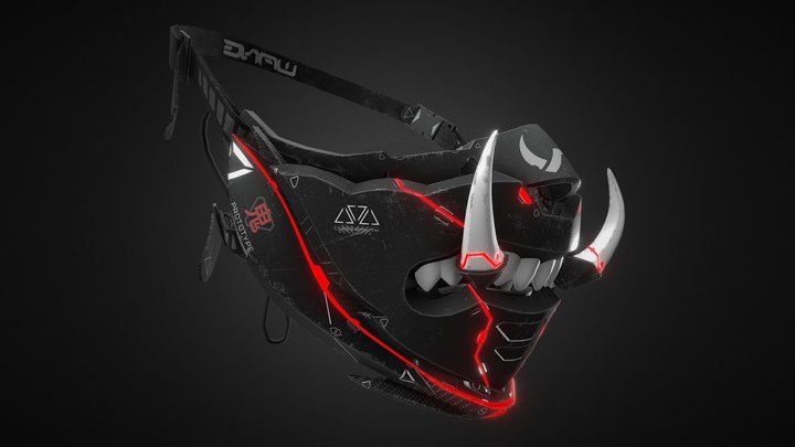 -TOSAKAN Mask- :Cyberpunk Mask 3D Model