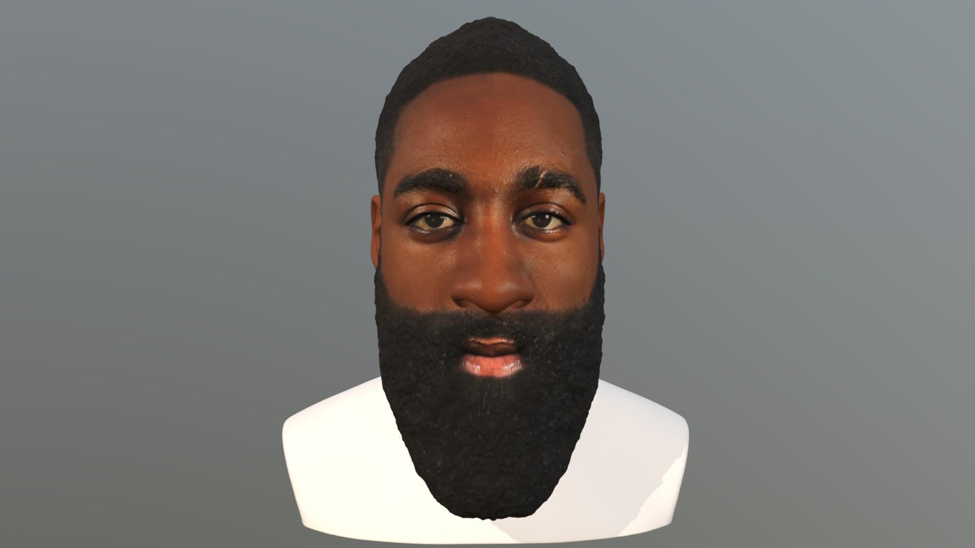 3D model James Harden bust for full color 3D printing - This is a 3D model of the James Harden bust for full color 3D printing. The 3D model is about a man with a beard.