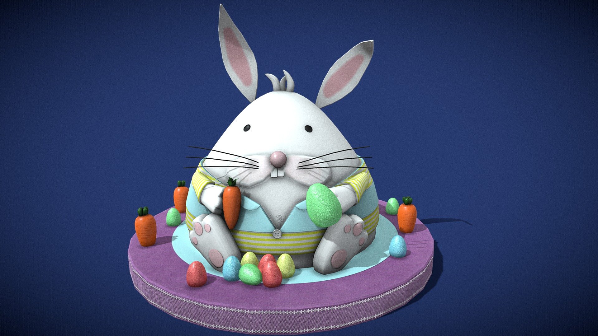 Plump Rabbit Cake - Buy Royalty Free 3D model by GetDeadEntertainment ...