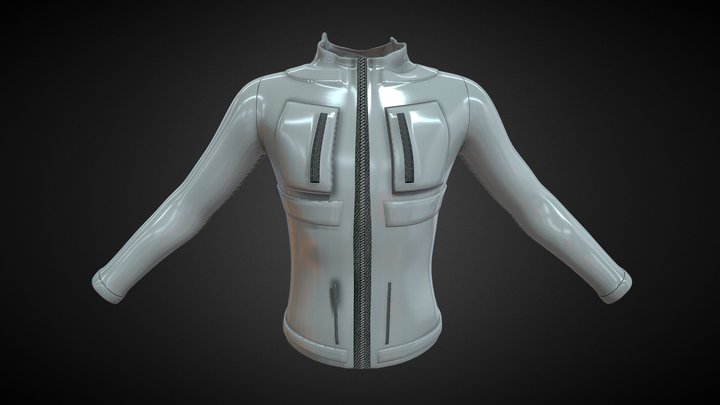 Gray Zip Up Jacket with Hood
