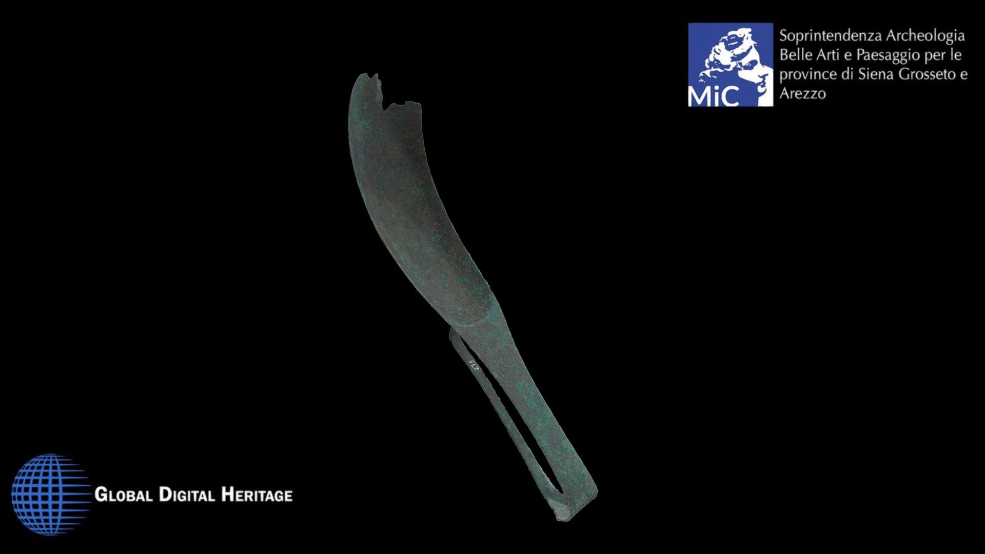 Bronze strigil, Poggio Pinci
