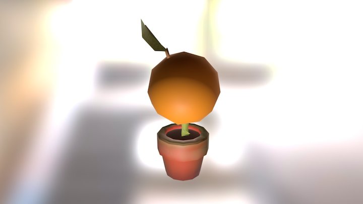 Fruitpot Orange#2 3D Model