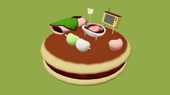 Japanese sweets room 3D Model
