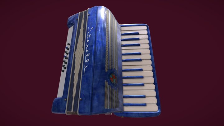 An Old Accordion (2020) 3D Model