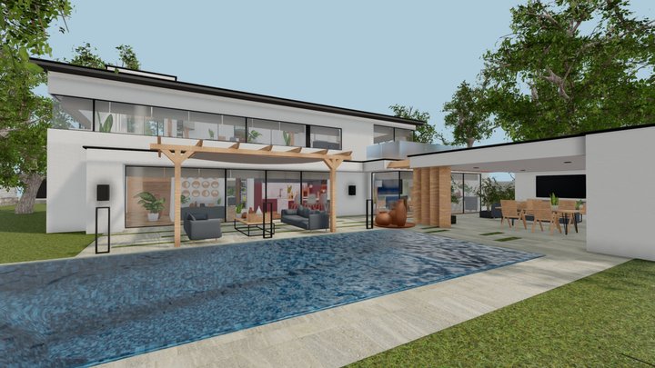 Modern Villa 2021 Blender Eevee And Cycles 1 3D Model