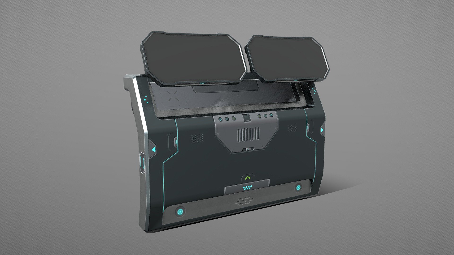 Sci-fi Display Terminal (combined) - 3d Model By Bogdan Kuznetsov 