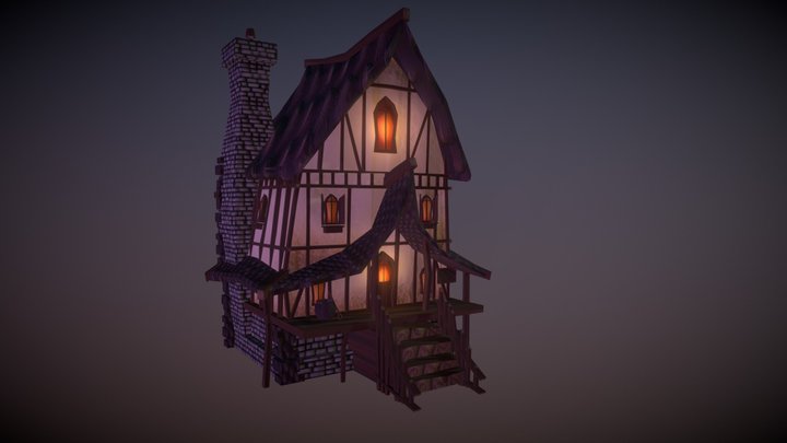 Stylised Village House 3D Model