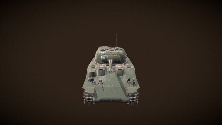 Tank M3A4: Sherman 3D Model