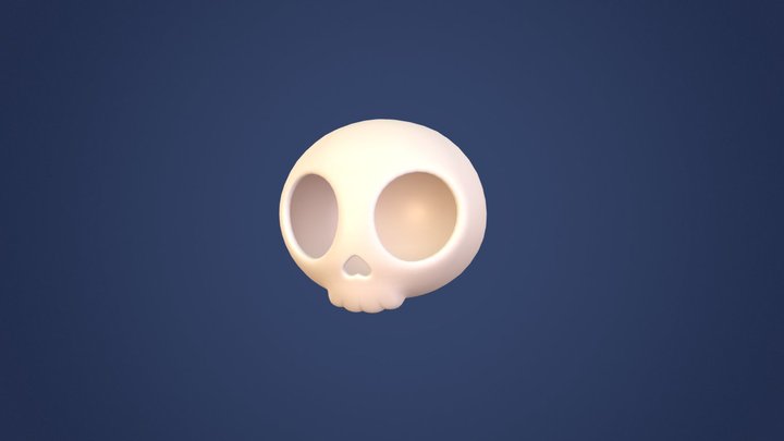 Cartoon Skull 3D Model