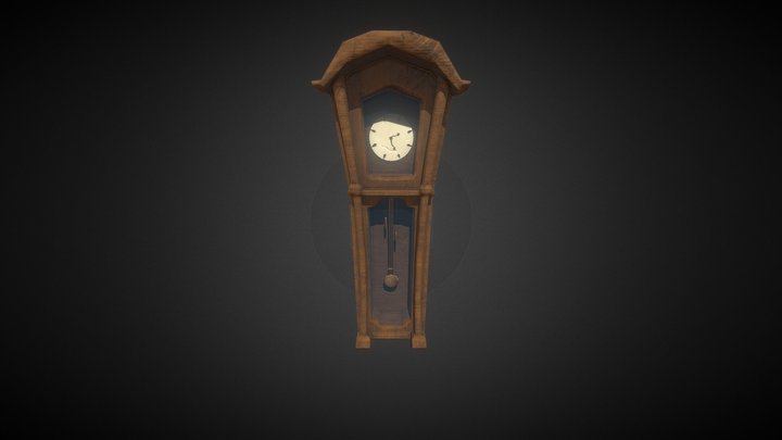 Grandfather clock 3D Model