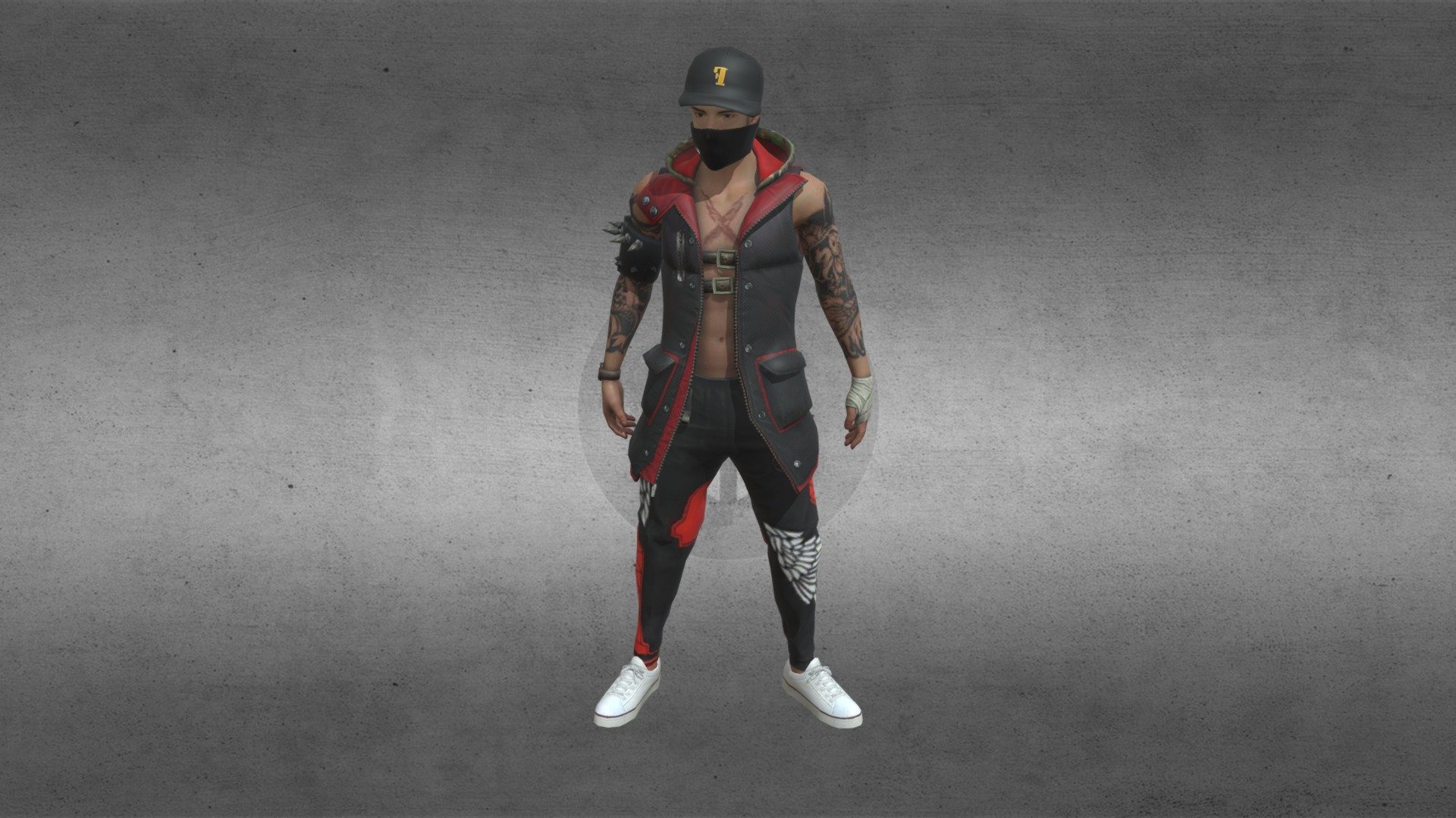 freefire mid night gangster 3dmodel
