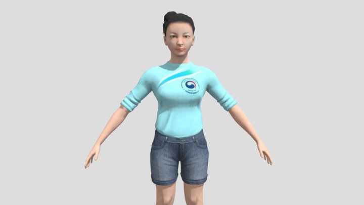Korean girl 3D Model