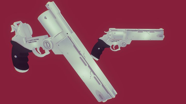 Trigun Badlands Rumble - Vash's Gun 3D Model